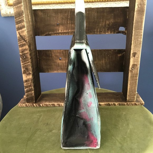 Custom Hand Painted Tote Handbag...customer Provide the Bag  Artist Painted Handbag
